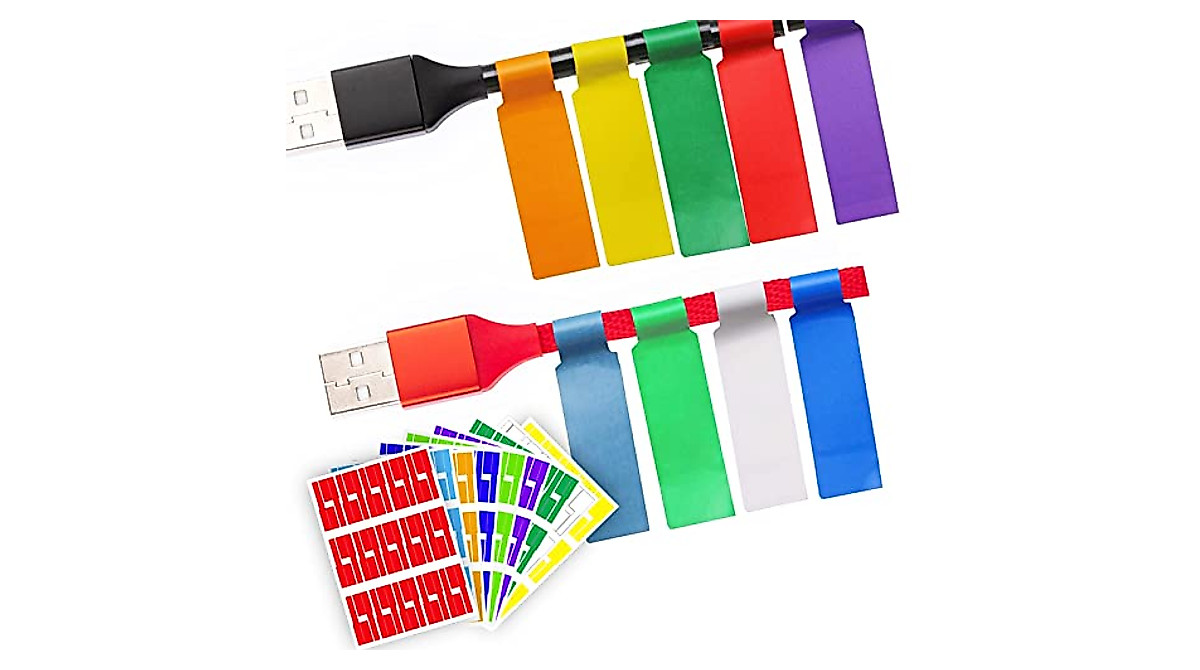 270 Waterproof Cable Labels - Durable, Self-Adhesive & Colorful