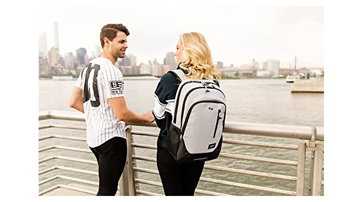 Solo Varsity Laptop Backpack 15.6 inch Grey for Work & Travel