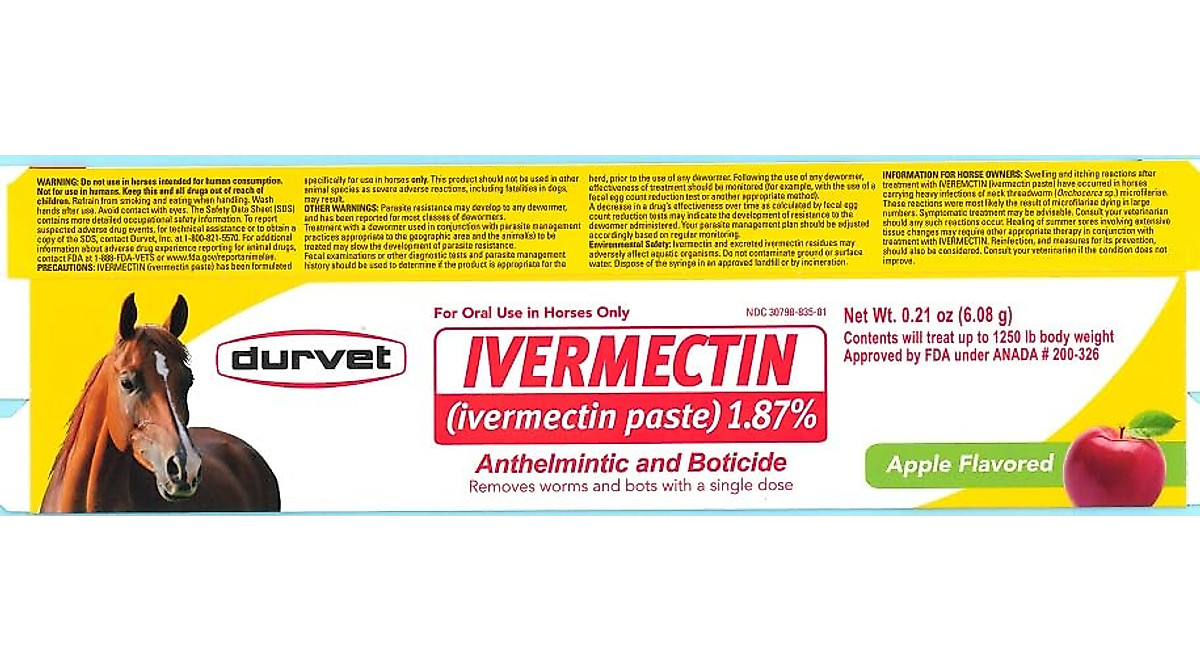 Ivermectin Paste Horse Wormer - Effective 3-Pack