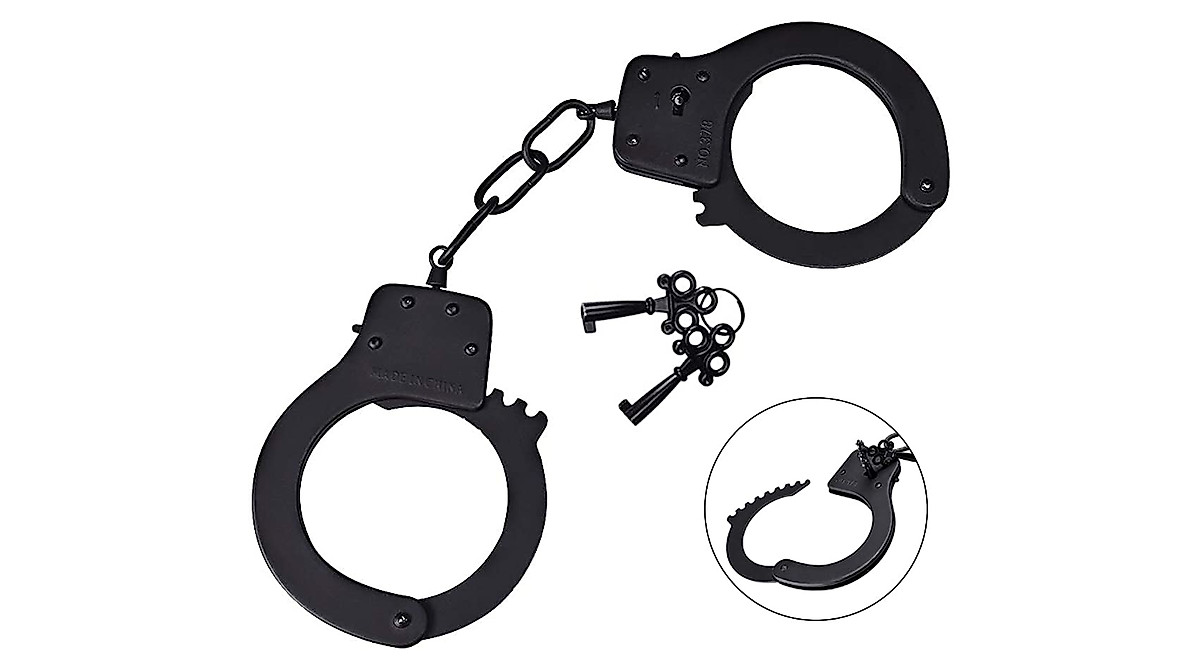 Bedsecret Steel Police Handcuffs – Professional Double Lock Cuffs