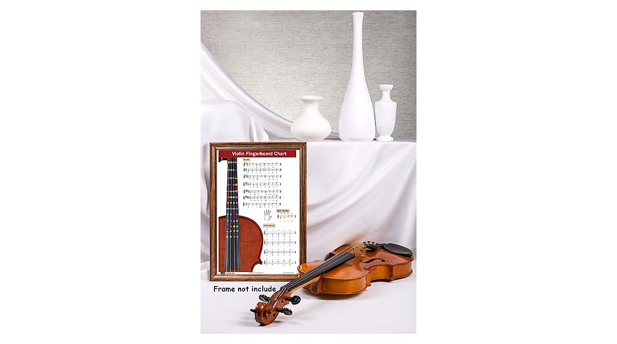 QMG Violin Fingering Chart: Color-Coded Notes & Scales