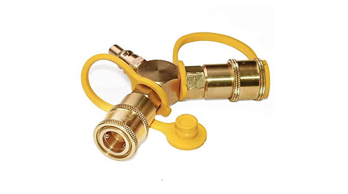 DOZYANT RV Propane Quick Connect Y Splitter Adapter
