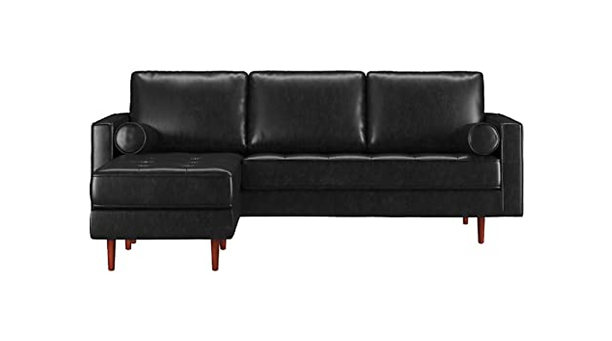 Inmod Ashton Vintage Leather Sectional - Stylish & Comfortable
