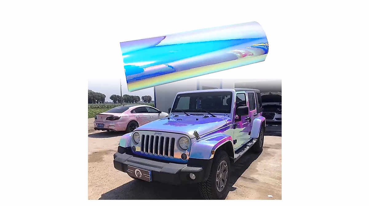 Holographic Rainbow Neo Chrome Car Vinyl Wrap