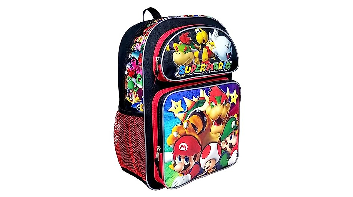 Super Mario Bowser Large Backpack - Official 16-inch Bag