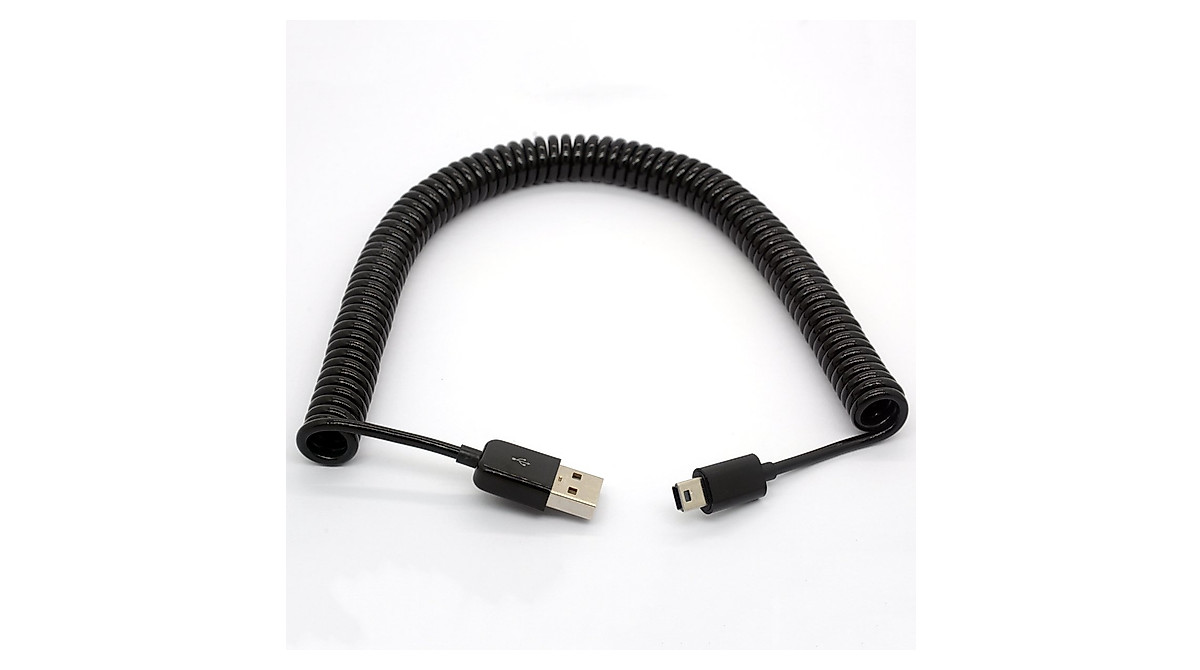 Mini USB 2.0 Cable Type A To 5 Pin B - Sync & Charge Lead - Choose 1M, 2M, Or 3M - Black