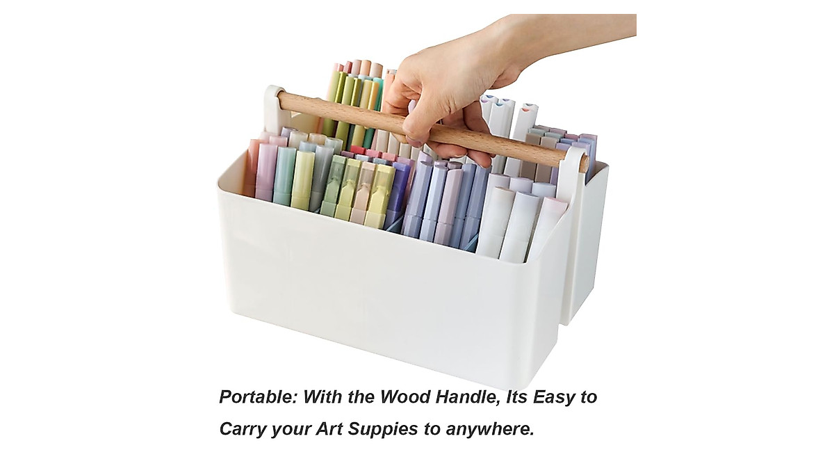 Art Caddy Organizer With Handle, Marker Organizer, Art Supply Storage