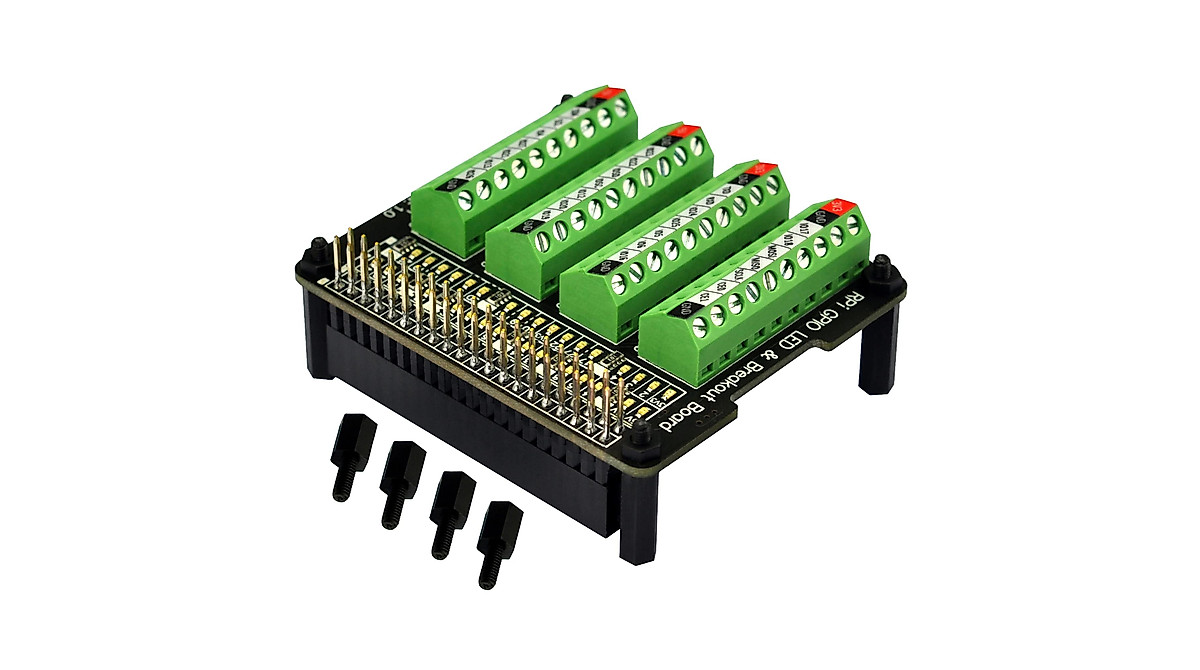 GPIO Status LED Terminal Block for Raspberry Pi