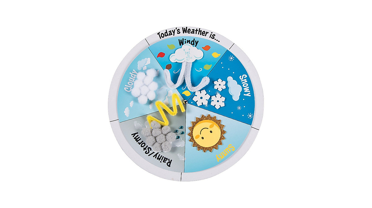 Fun Express Weather Wheel for Kids - Educational Weather Activities