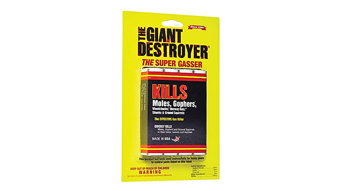 Atlas Giant Destroyer Gas Bomb for Gophers, Moles & Rodents | Pack of 8
