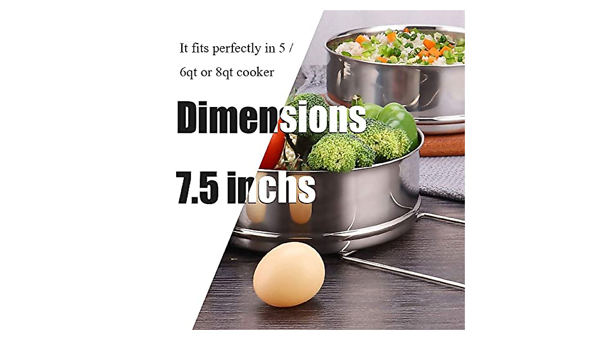 Stackable Steamer Insert Pans for Instant Pot - 6 Qt Accessories