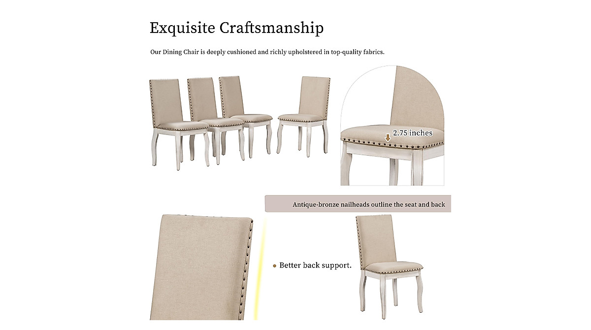 Harper & Bright Designs Farmhouse Dining Set - Extendable Table & Chairs