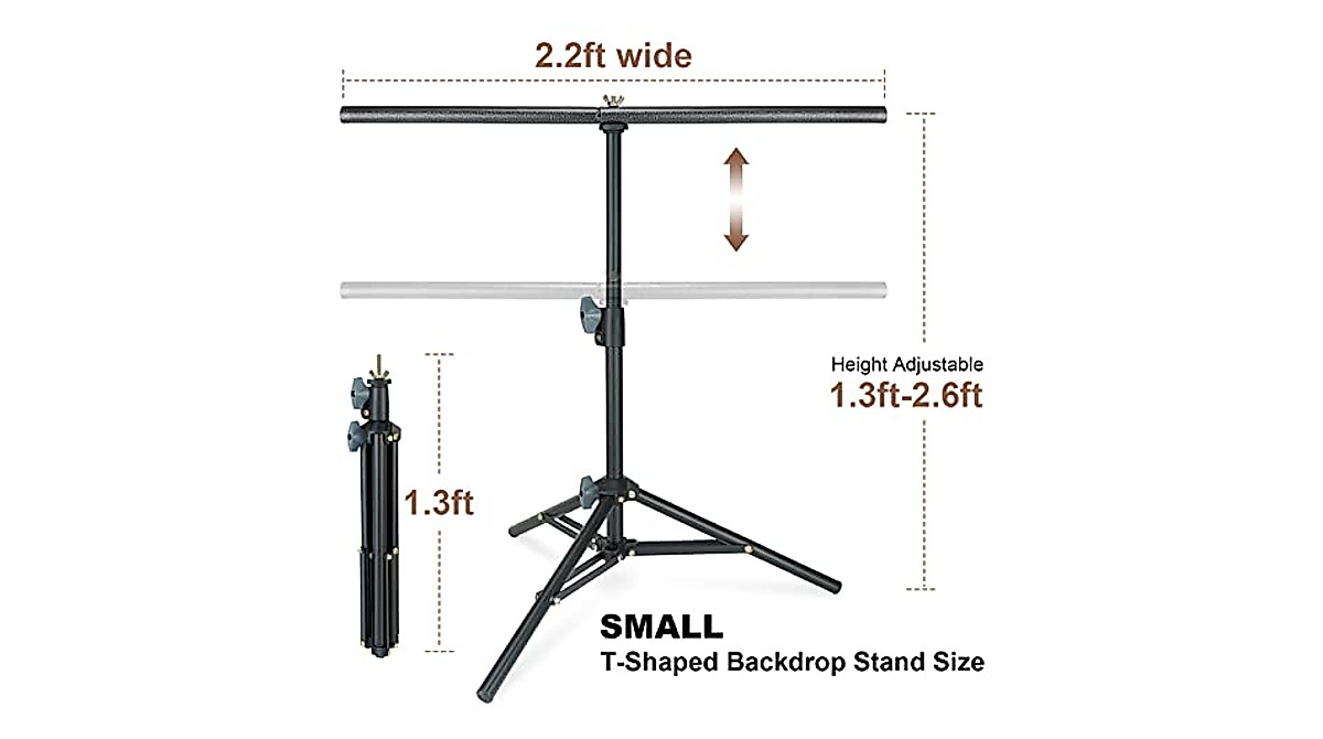 LINCO Portable Backdrop Support Stand for Small Photography Setups