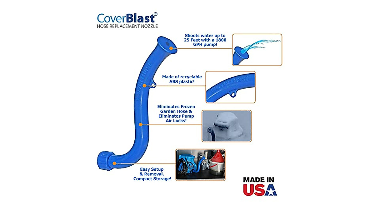 Coverblast Poolabdeckungspumpen-Aufsatz – 2 Stück, Schießt Wasser 7,6 M Weit, Made In USA, Für Winterabdeckungen
