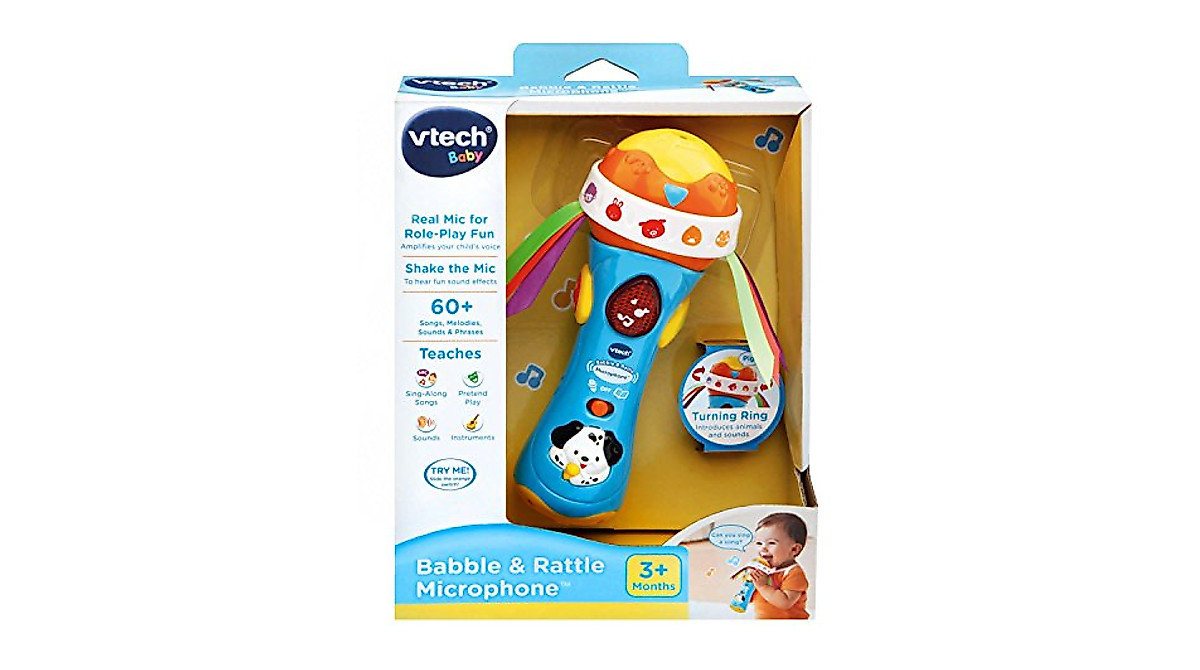 VTech Baby Babble and Rattle Microphone - Fun Learning Toy