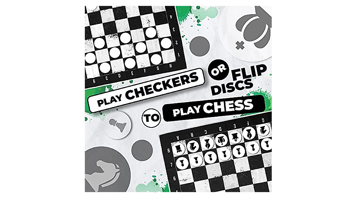 SWOOC 3-in-1 Giant Checkers, Chess & Tac Toe Game