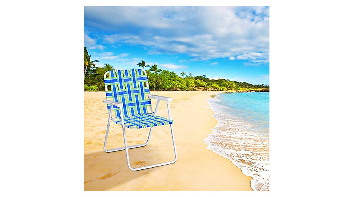 GYMAX 6-Pack Folding Web Chair Set - Portable Outdoor Seating
