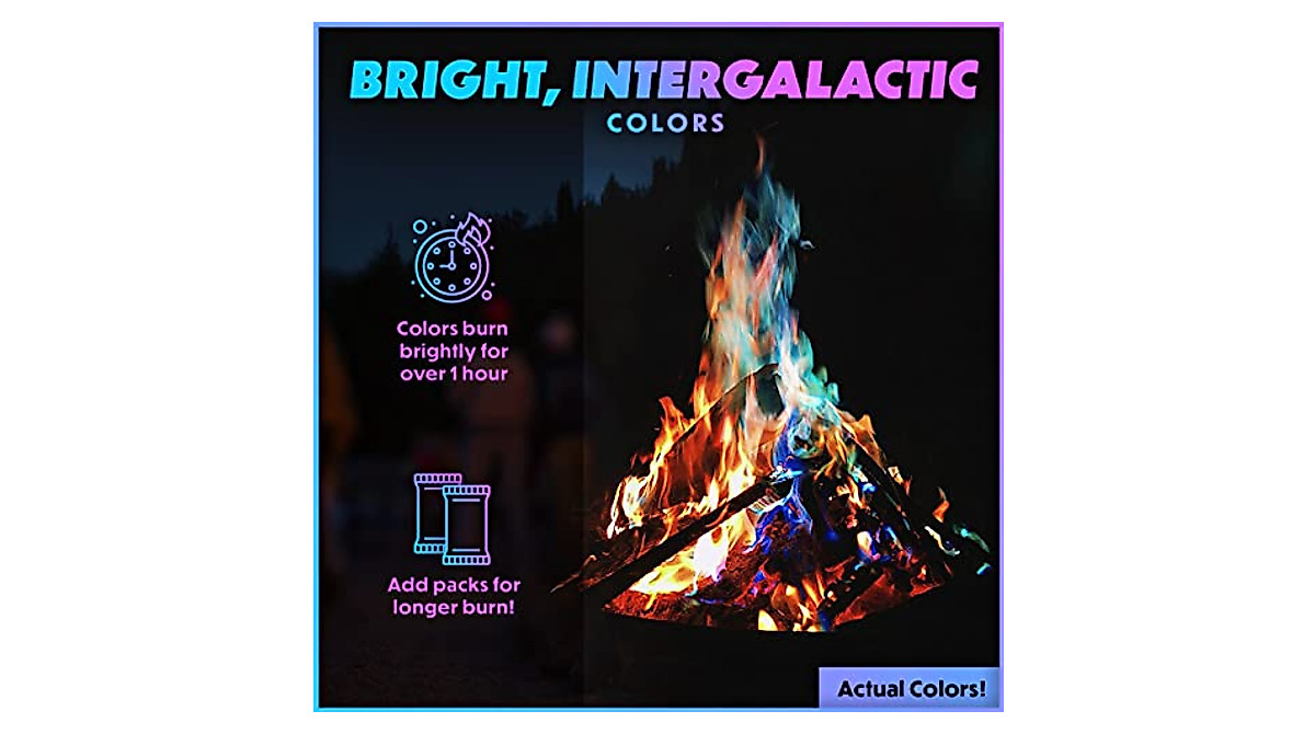 Magical Flames Cosmic Fire Packets - Vibrant Color Change Fire Effects
