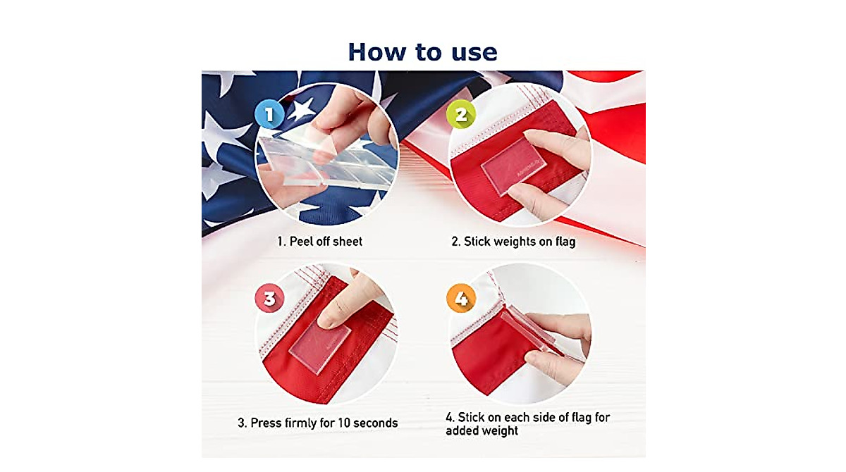 ADHERE-O Flag Weights for Windy Days | Invisible & Weather-Resistant