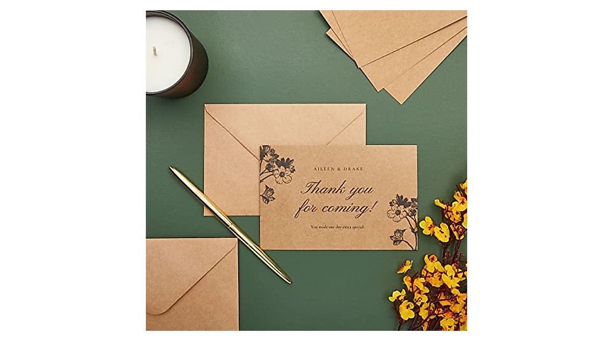 48 Blank Brown Cards & Envelopes for Every Occasion