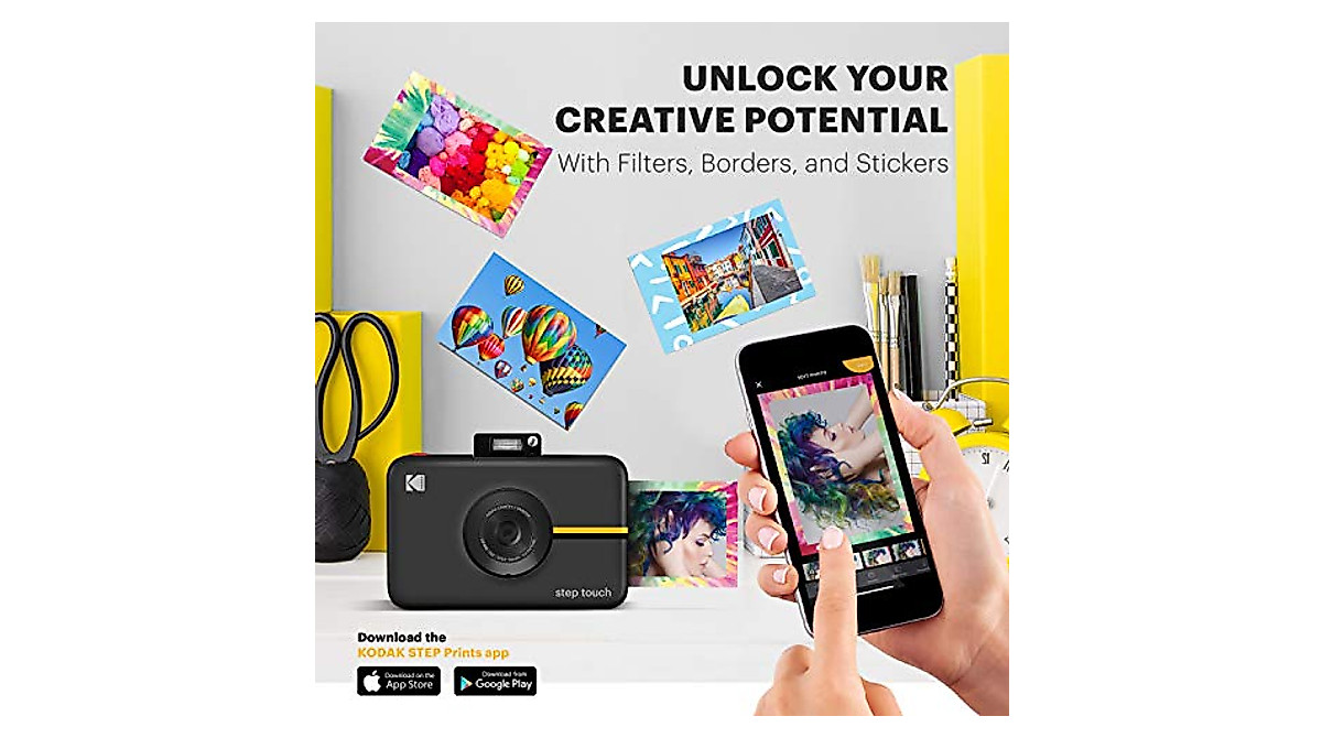 Kodak Step Touch 13MP Digital Camera & Instant Printer - Compact ...