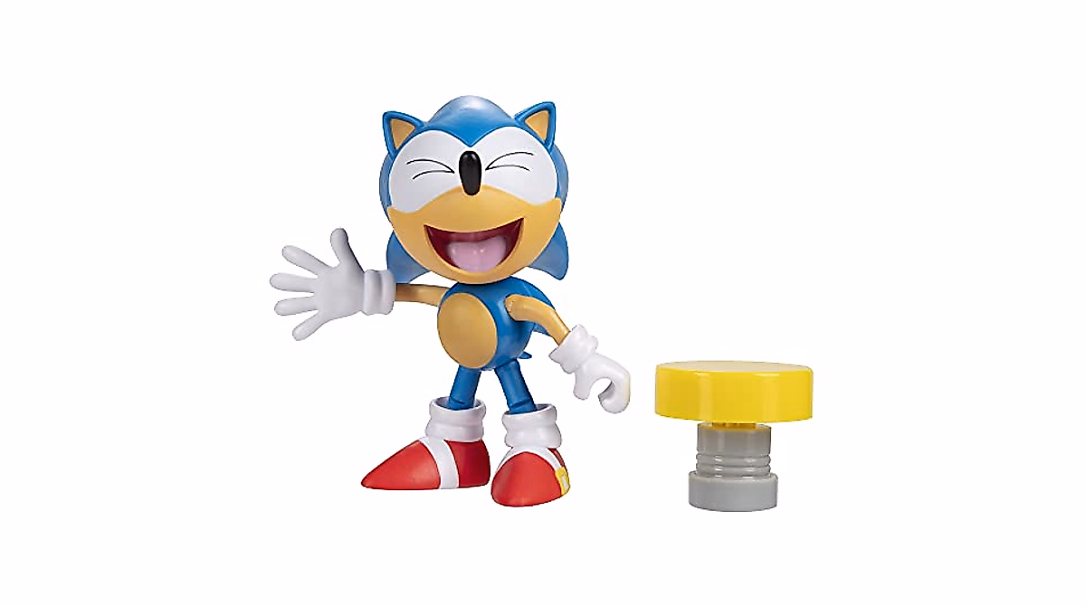 Classic Sonic The Hedgehog 4-Inch Action Figure with Spring