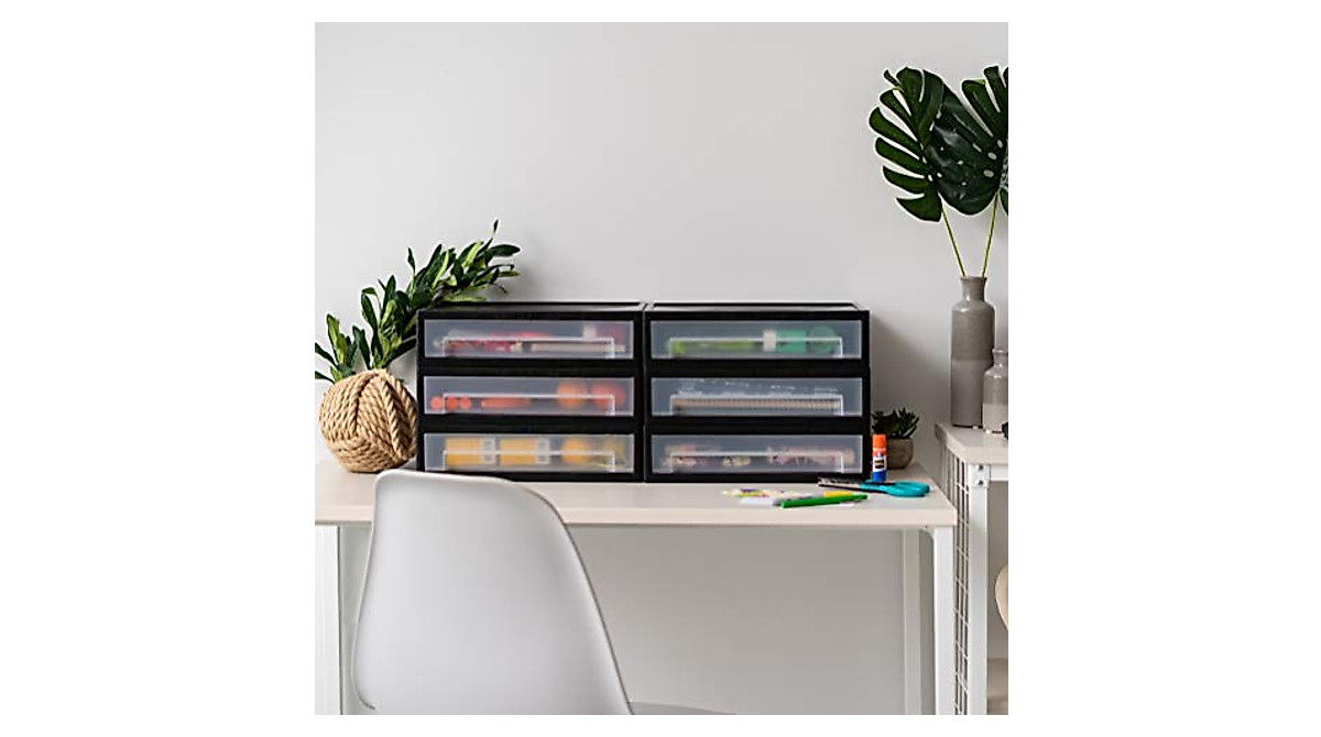 IRIS USA Medium Stackable Drawer Storage for Office & Home