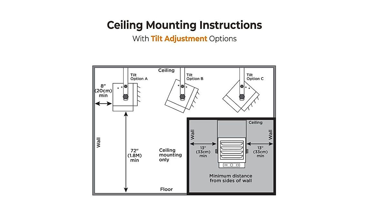 Comfort Zone 5,000-Watt Ceiling Garage Heater