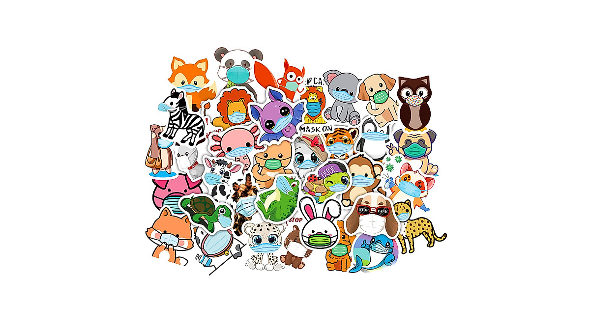 100 Cute Animal Stickers - Perfect for Kids' Rewards