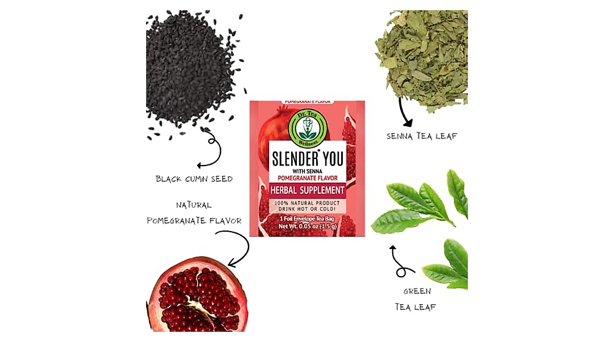 Dr. Tea Slender You Pomegranate Tea for Weight & Digestion