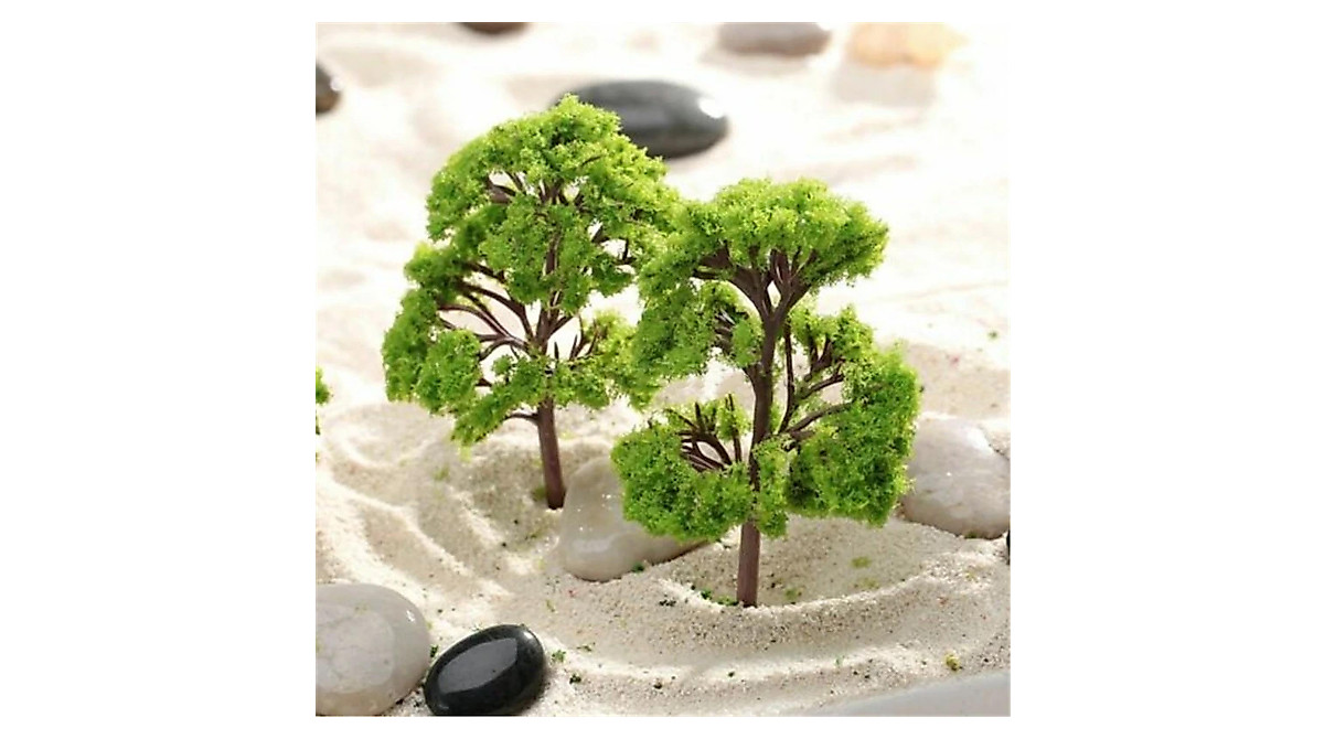MANGOUSONG Miniature Trees - 10Pcs for Model Layouts