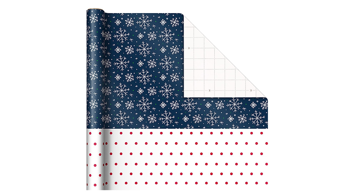 Hallmark Christmas Wrapping Paper Jumbo Rolls with 4 Festive Designs