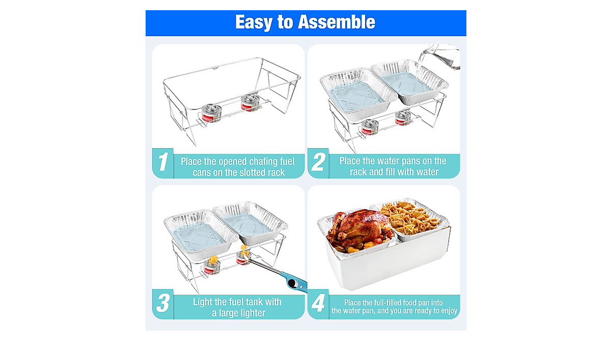 Restlrious Chafing Wire Rack Stand for Buffet - Durable & Collapsible