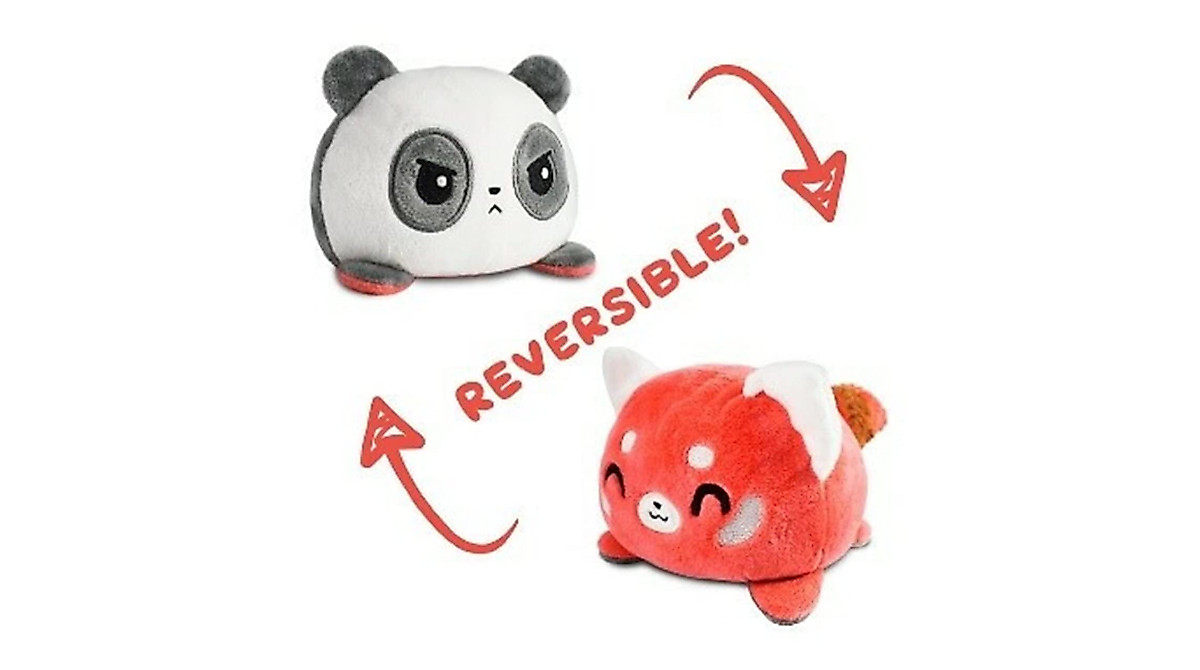 TeeTurtle Reversible Panda Plushie - Show Your Mood!