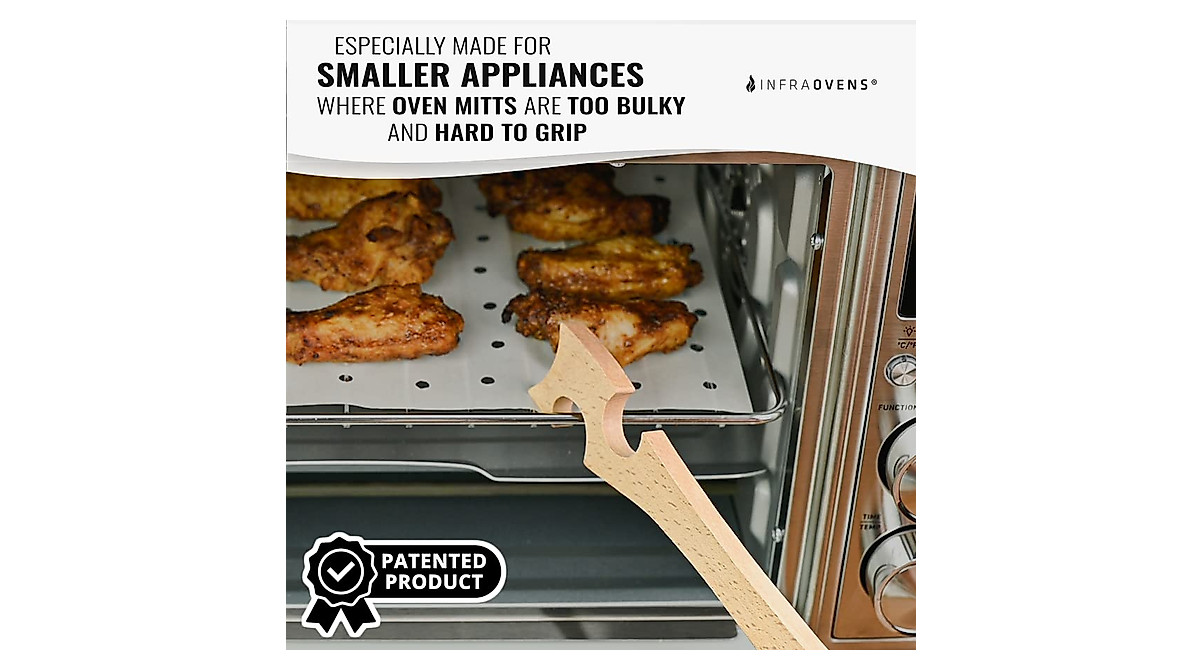 Wooden Oven Rack Puller Stick for Safe Handling of Small Kitchen Appliances