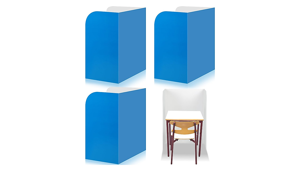 Ctosree 4 Pcs Extra Tall Privacy Folders for Classroom & Office
