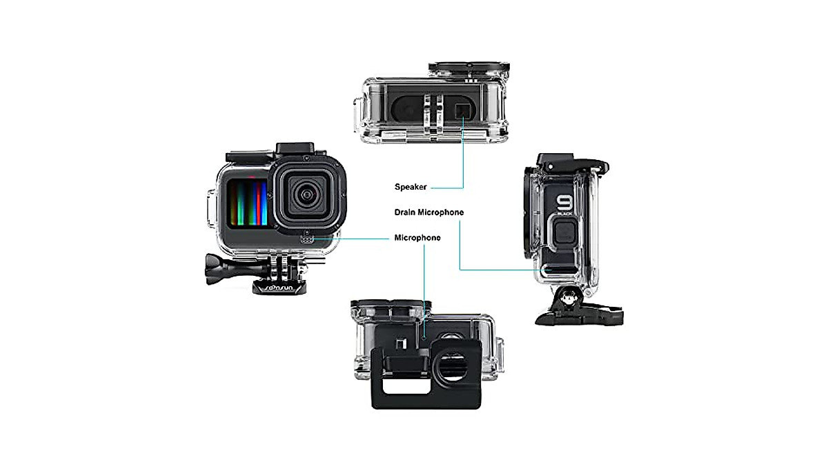 SOONSUN Skeleton Housing Case for GoPro Hero 11, 10, 9