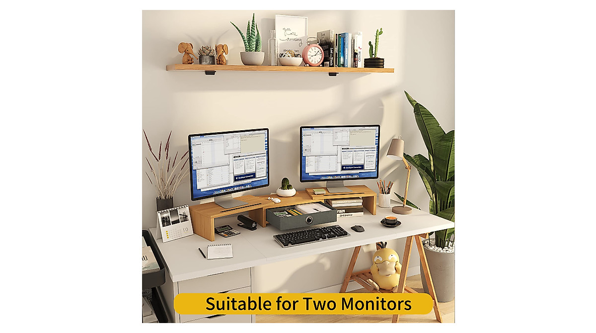 WESTREE Dual Monitor Stand Riser for Ergonomic Workspaces