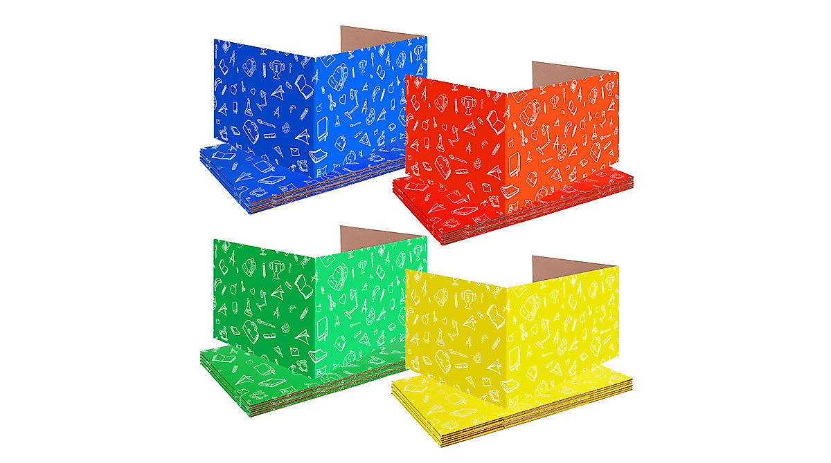 22 Pack Student Desk Privacy Shields for Classrooms & Testing