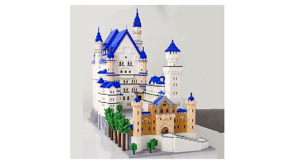 SXPC Swan Stone Castle Model - DIY Micro Building Blocks