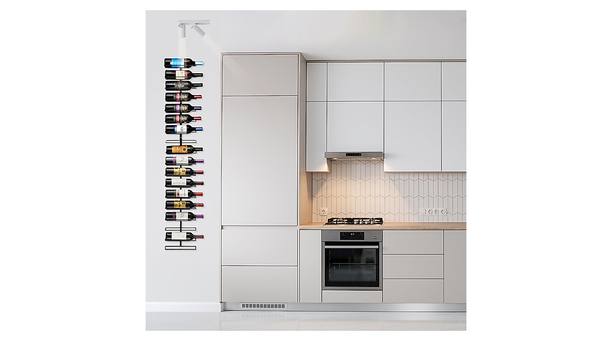 Sorbus Wall Mount Wine Rack - Holds 9 Bottles for Stylish Storage
