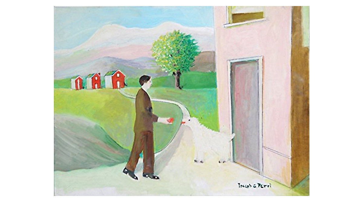 Dog Welcoming Its Owner - Stunning Oil Painting by Joseph Perri