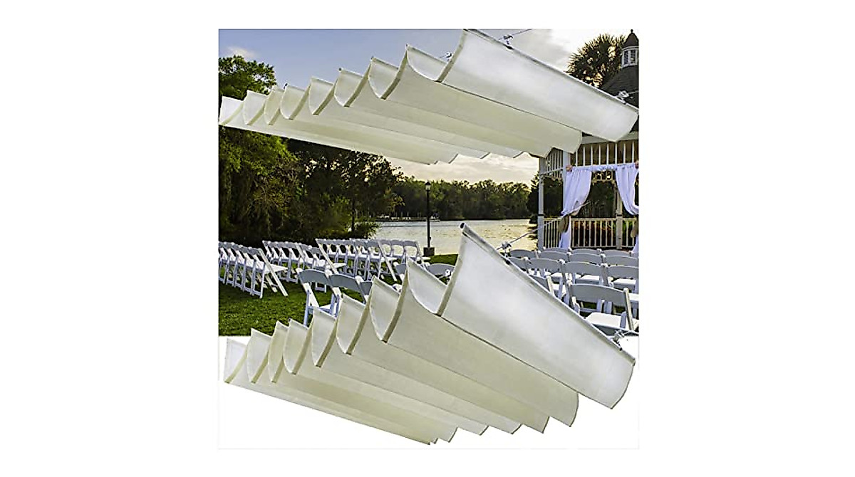 LXLIGHTS Retractable Wave Shade Sails - Easy Sun Protection for Outdoors