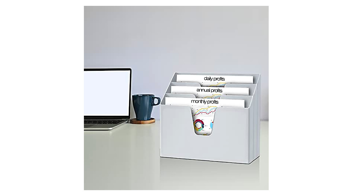 Acrimet Triple File Folder Holder - Organize Effortlessly