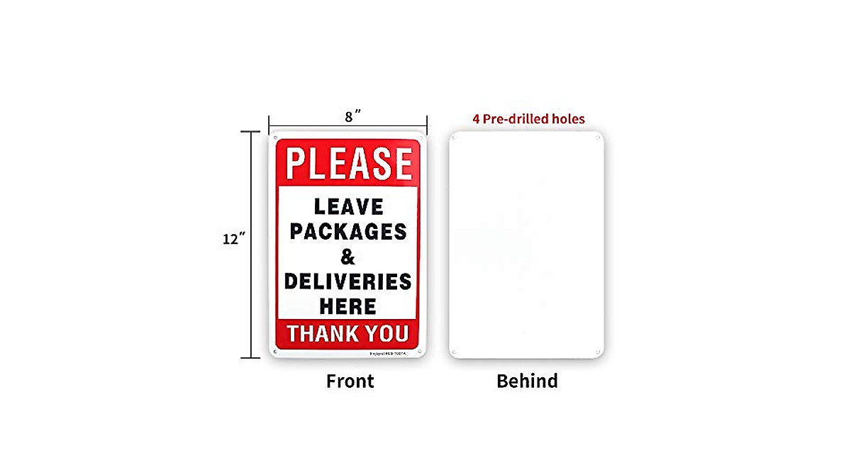 Durable Please Leave Packages Here Sign | Weatherproof Aluminum