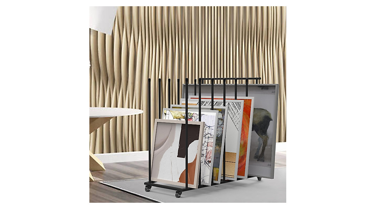 Art Storage Rack for Large Canvases | Portable Art Display Solution