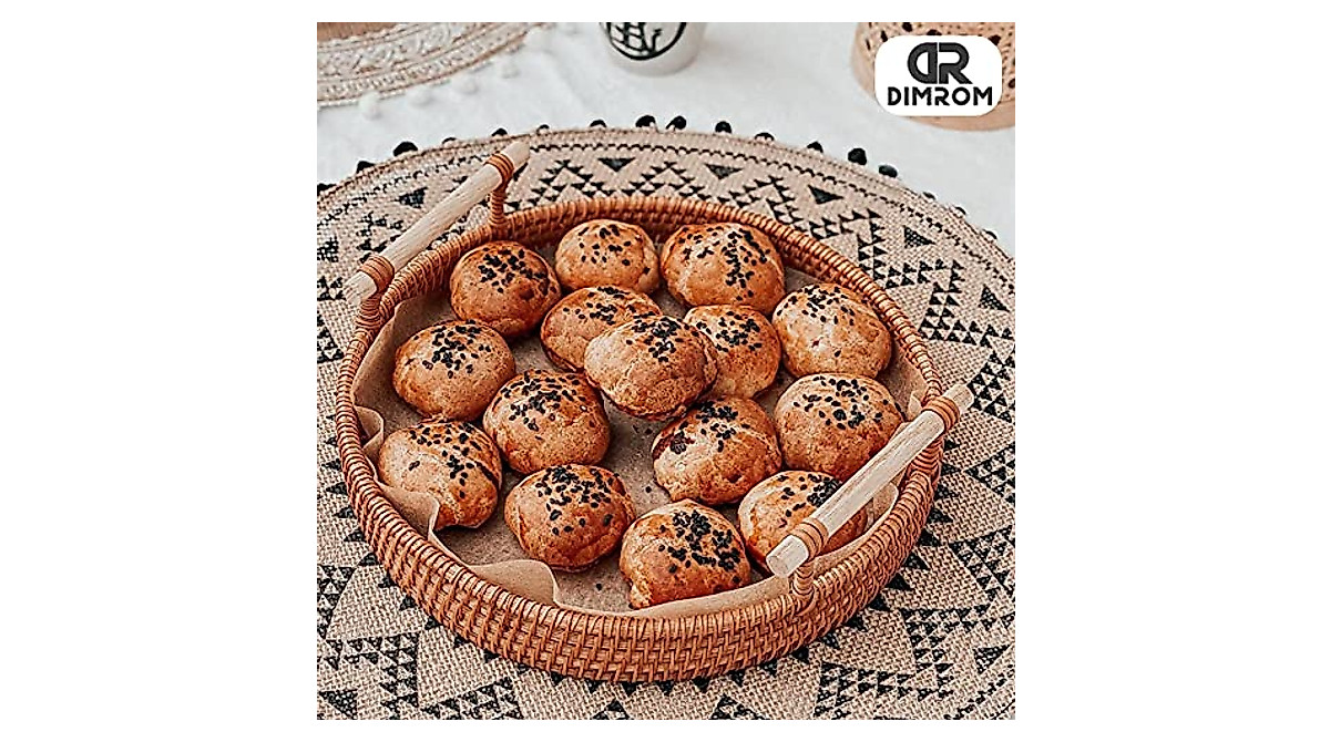 8.7-Inch Rattan Tray - Versatile Serving Solution