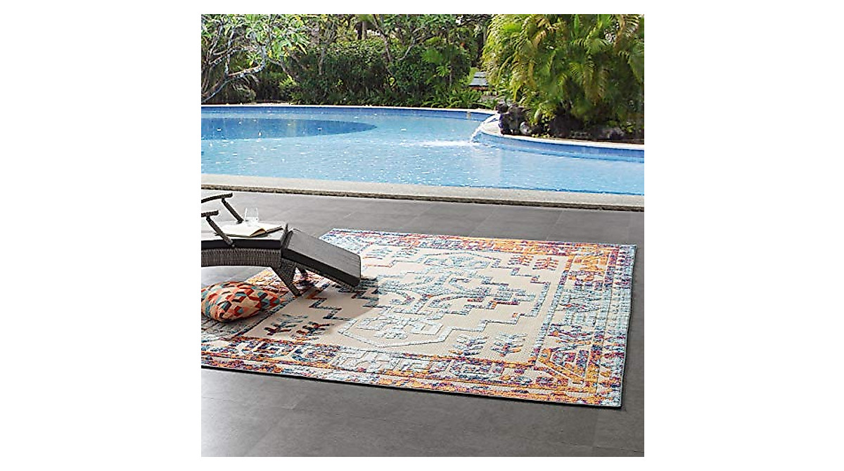 Modway Reflect Aztec Indoor/Outdoor Rug | Durable & Stylish