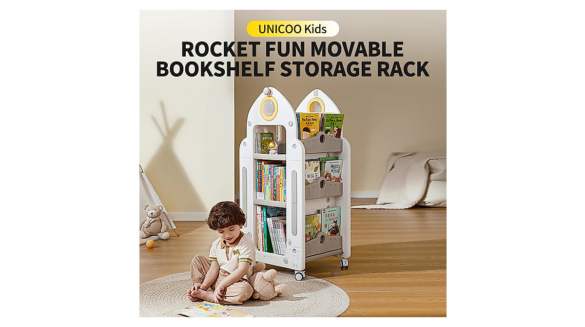 UNICOO Kids Rocket Toy Organizer - Fun Storage Solution