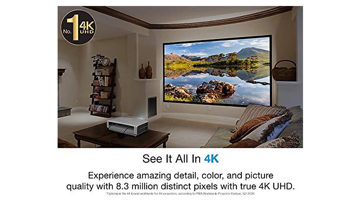 Optoma UHD65 True 4K UHD Home Theater Projector | HDR10 & PureMotion